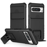 Google Pixel 8 Pro Håndværker Bagside Cover m. Kickstand & Cam Slider - Sort