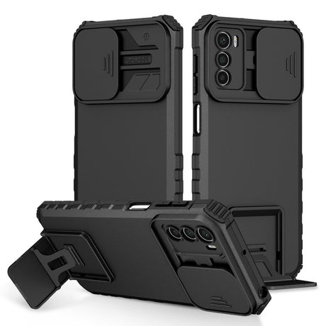 EIDERWOOD Motorola Moto G42 Håndværker Bagside Cover m. Kickstand & Cam Slider - Sort