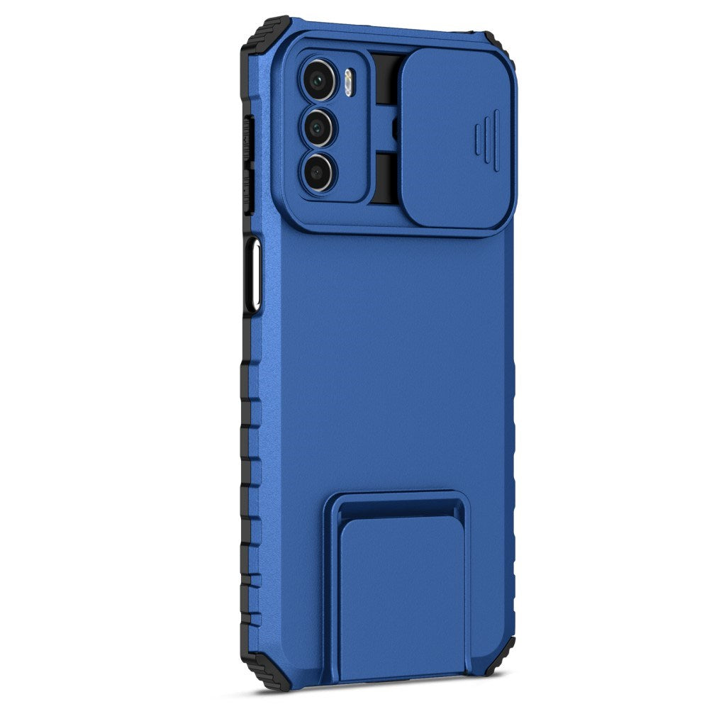 EIDERWOOD Motorola Moto G42 Håndværker Bagside Cover m. Kickstand & Cam Slider - Blå