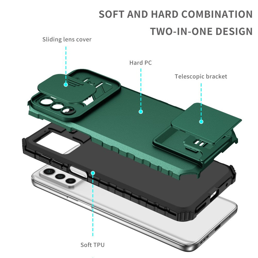 EIDERWOOD Motorola Moto G42 Håndværker Bagside Cover m. Kickstand & Cam Slider - Grøn