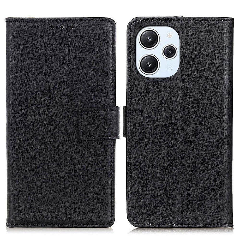 Xiaomi Redmi 12 (4G) / 12 (5G) / Poco M6 Pro (5G) Læder Flip Cover m. Pung & Kickstand - Sort