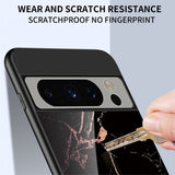 Google Pixel 8 Pro Plastik Bagside Cover m. Glasbagside - Sort Marmor