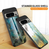 Google Pixel 8 Pro Plastik Bagside Cover m. Glasbagside - Sort Marmor