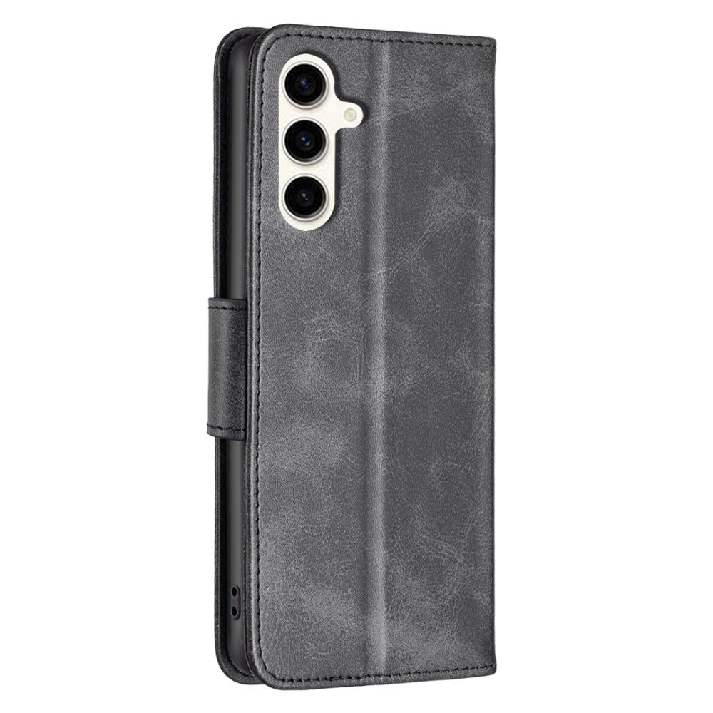 Samsung Galaxy S23 FE Kunstlæder Flip Cover m. Pung - Sort