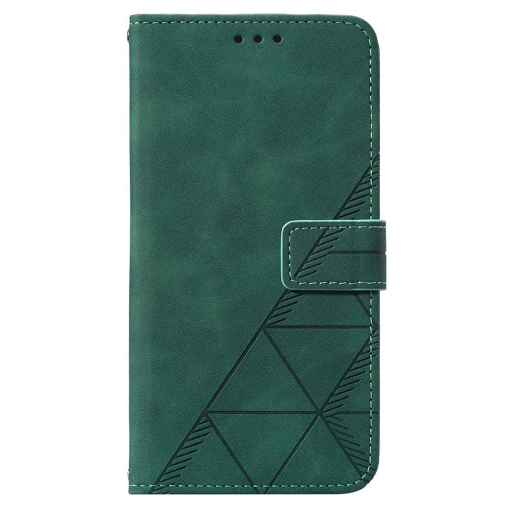 Samsung Galaxy S23 FE Læder Flip Cover m. Pung og Skulderstrop - Grøn