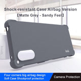 Sony Xperia 5 V IMAK Shock Resistant Fleksibel Plastik Bagside Cover - Grå