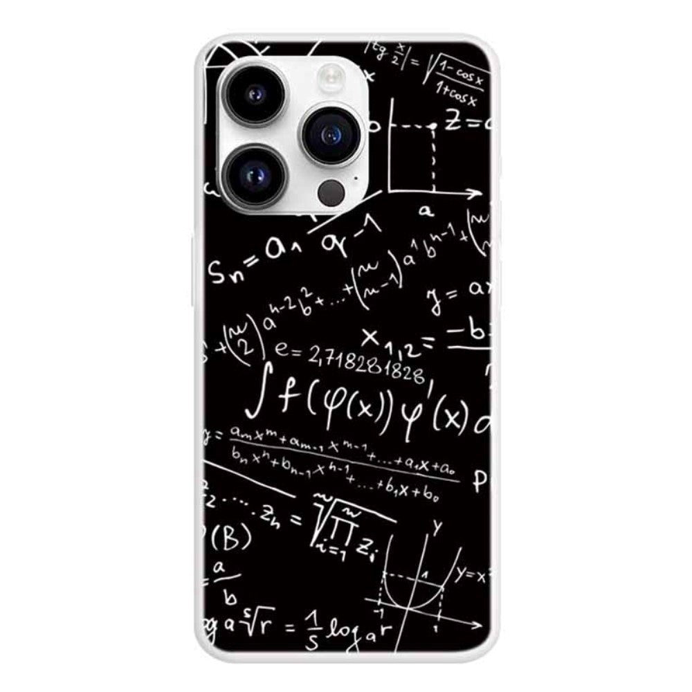 iPhone 15 Pro Fleksibelt Plastik Bagside Cover m. Print - Matematisk Formel