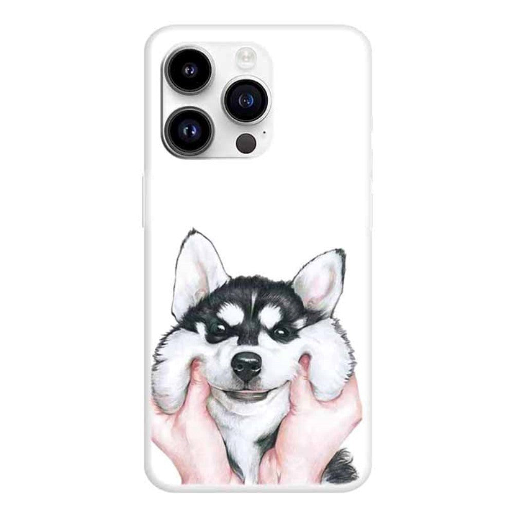 iPhone 15 Pro Fleksibelt Plastik Bagside Cover m. Print - Husky