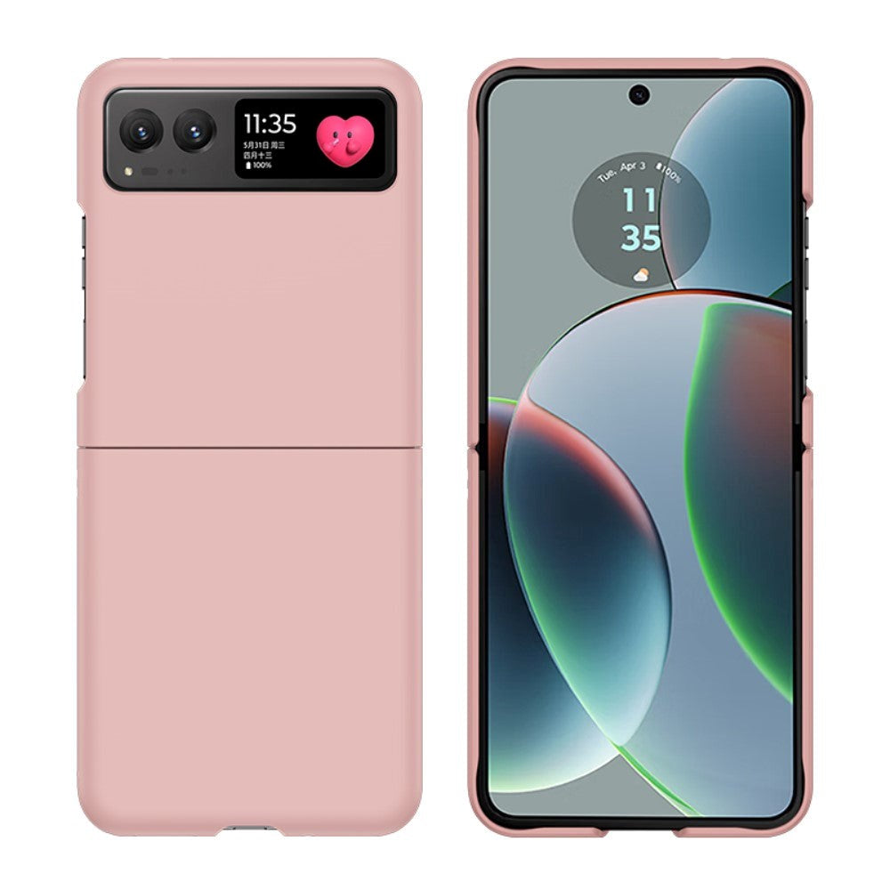 Motorola Razr 40 Hårdt Plastik Bagside Cover - Lyserød