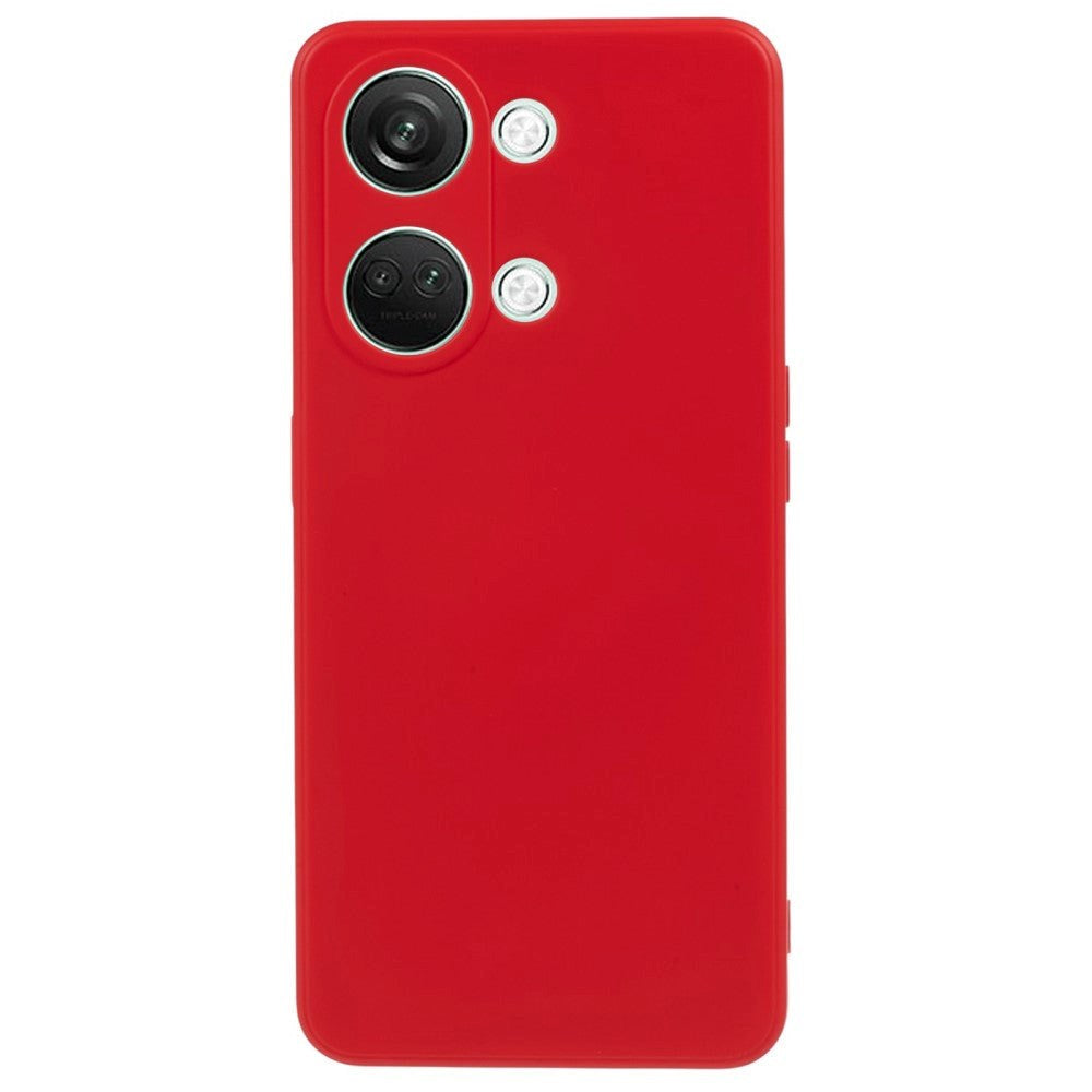 OnePlus Nord 3 5G Fleksibelt Plastik Bagside Cover - Rød