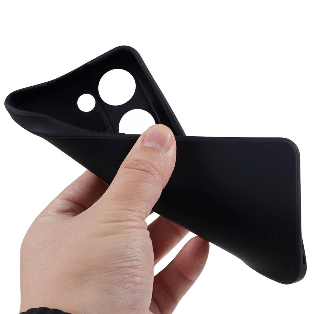 OnePlus Nord 3 5G Fleksibelt Plastik Bagside Cover - Sort