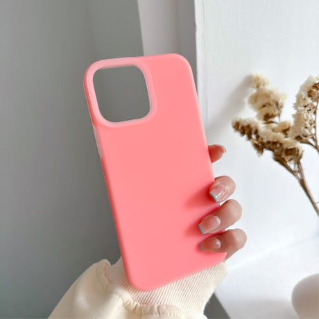 iPhone 15 Pro Max Jelly Silikone Bagside Cover - Pink