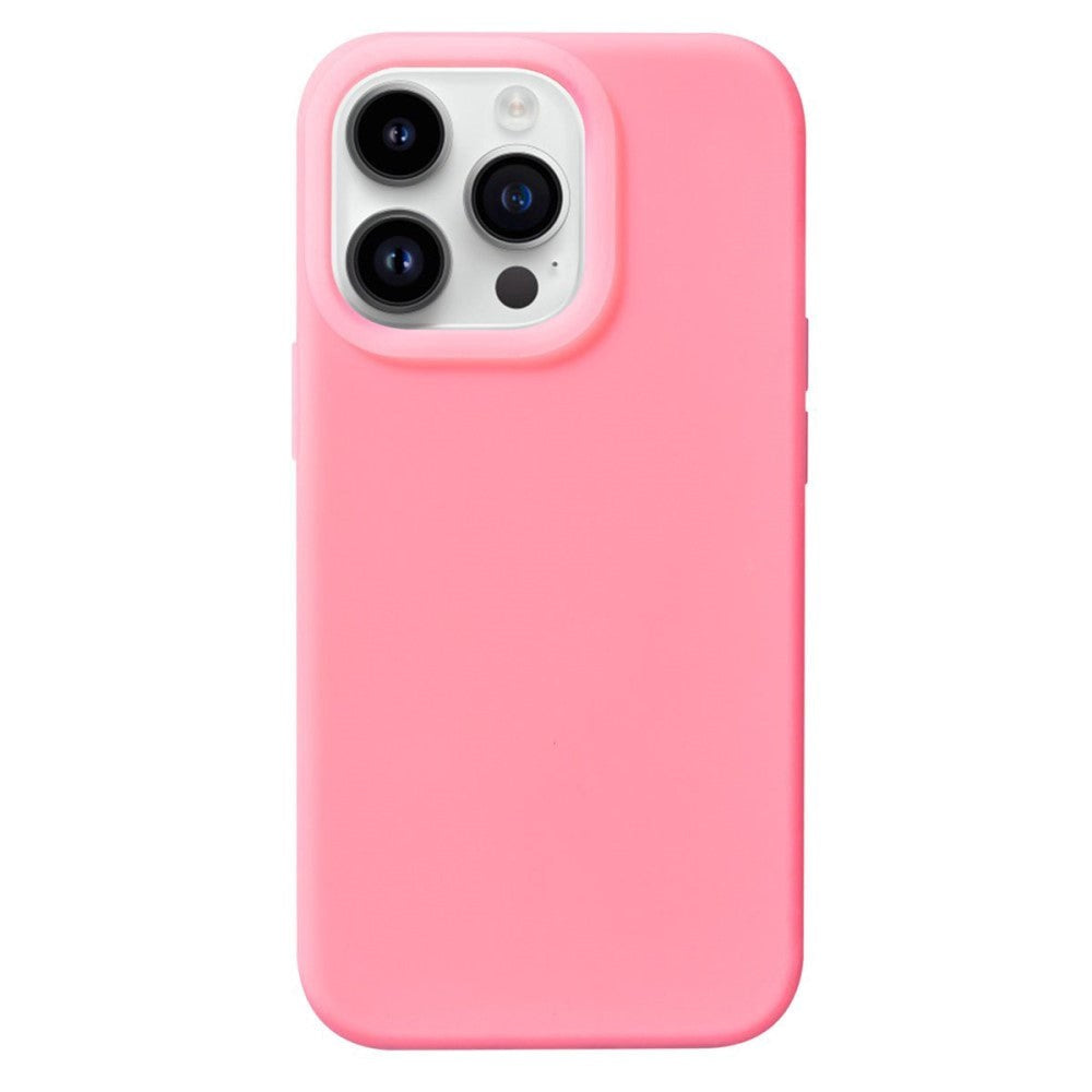 iPhone 15 Pro Jelly Silikone Bagside Cover - Pink