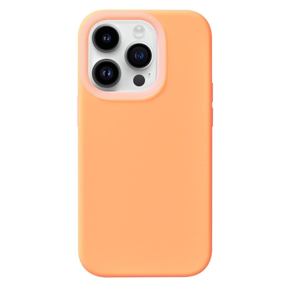 iPhone 15 Pro Jelly Silikone Bagside Cover - Orange