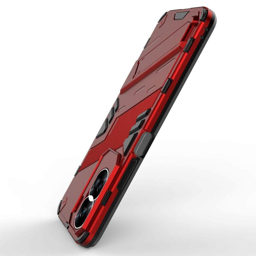 Honor 90 Lite Hybrid Håndværker Bagside Cover m. Kickstand - Rød