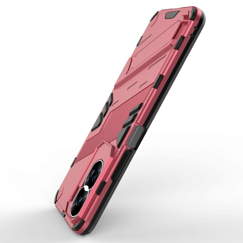 Honor 90 Lite Hybrid Håndværker Bagside Cover m. Kickstand - Lyserød