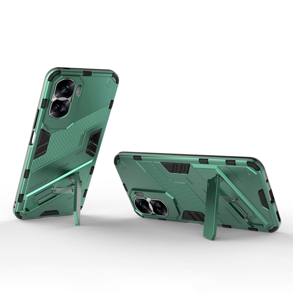 Honor 90 Lite Hybrid Håndværker Bagside Cover m. Kickstand - Grøn