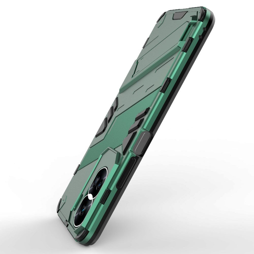 Honor 90 Lite Hybrid Håndværker Bagside Cover m. Kickstand - Grøn