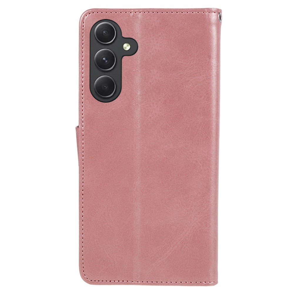 Samsung Galaxy M34 (5G) / F34 (5G) Læder Flip Cover m. Pung og Strop - Rose Gold