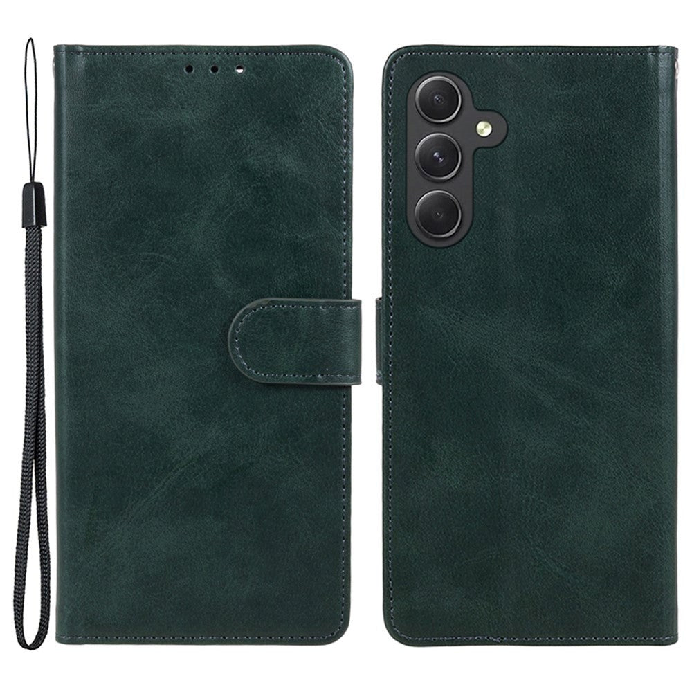 Samsung Galaxy M34 (5G) / F34 (5G) Læder Flip Cover m. Pung og Strop - Mørkegrøn