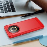 Realme 11 Pro+ 5G / 11 Pro 5G Brushed Carbon Bagside Cover - Rød