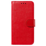 Xiaomi Redmi 12C Læder Flip Cover m. Pung og Strop - Rød