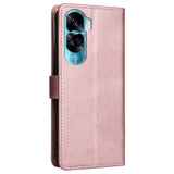 Honor 90 Lite Læder Flip Cover m. Pung og Strop - Rose Gold