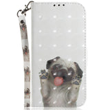 Samsung Galaxy A25 (5G) Læder Flip Cover m. Print & Strop - Pug