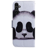 Samsung Galaxy A25 (5G) Læder Flip Cover m. Pung & Print - Panda