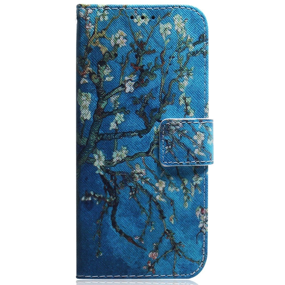 Samsung Galaxy A25 (5G) Læder Flip Cover m. Pung & Print - Blomstertræ