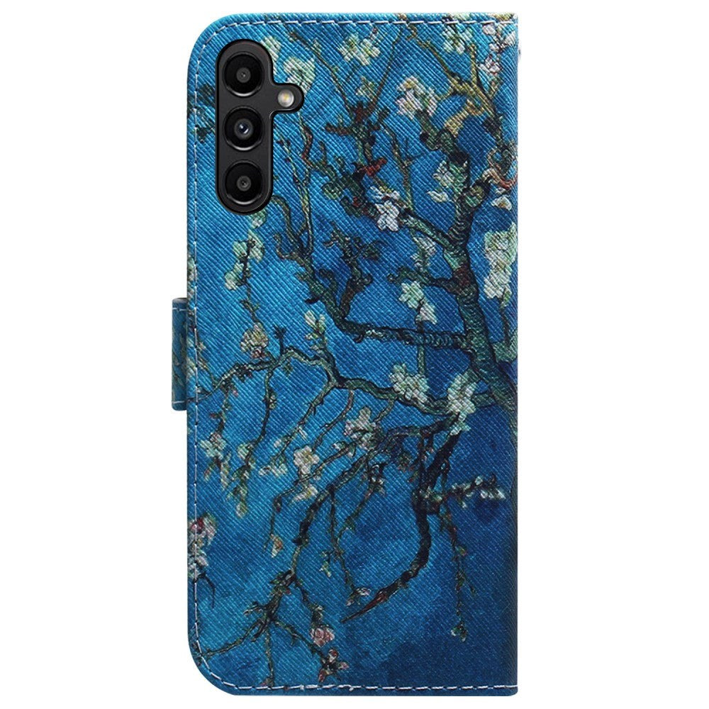 Samsung Galaxy A25 (5G) Læder Flip Cover m. Pung & Print - Blomstertræ