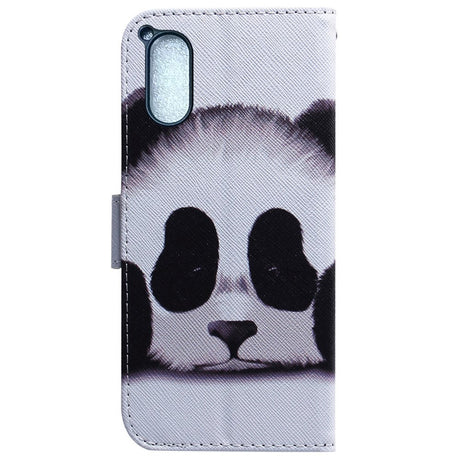 Sony Xperia 5 V Læder Flip Cover m. Pung - Panda