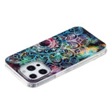 iPhone 15 Pro Selvlysende Fleksibel Bagside Cover af Plastik m. Print - Mandala