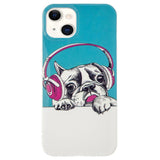 iPhone 15 Selvlysende Fleksibel Bagside Cover af Plastik m. Print - Fransk Bulldog