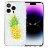 iPhone 15 Pro Fleksibel Plastik Bagside Cover - Ananas