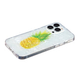 iPhone 15 Pro Fleksibel Plastik Bagside Cover - Ananas