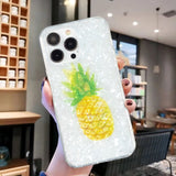 iPhone 15 Pro Fleksibel Plastik Bagside Cover - Ananas