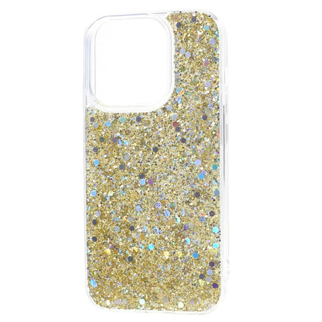 iPhone 15 Pro Glimmer Bagside Cover - Guld