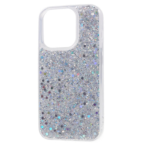 iPhone 15 Pro Glimmer Bagside Cover - Sølv