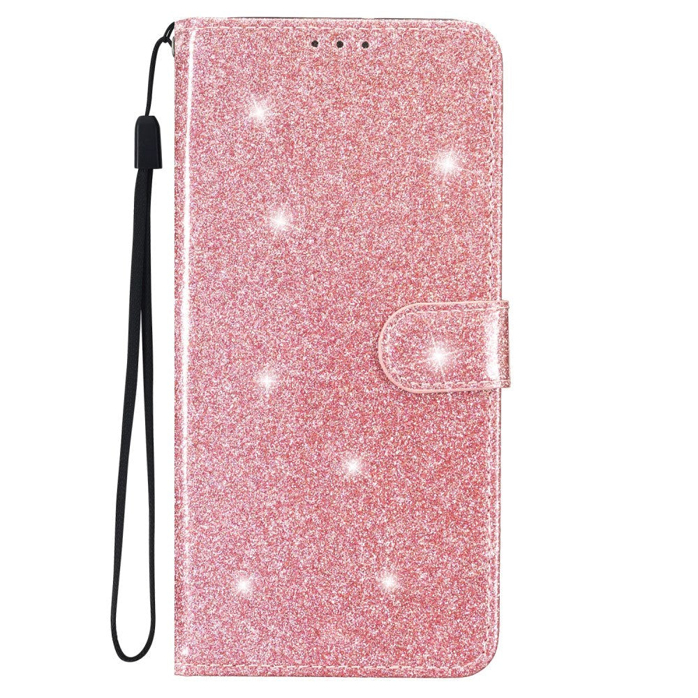 Samsung Galaxy A25 (5G) Læder Flip Cover m. Pung & Strop - Glimmer - Rose Gold