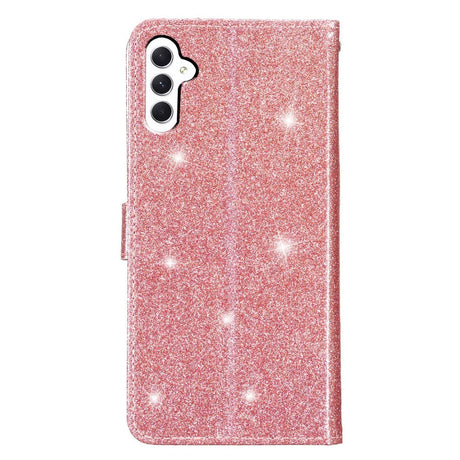 Samsung Galaxy A25 (5G) Læder Flip Cover m. Pung & Strop - Glimmer - Rose Gold