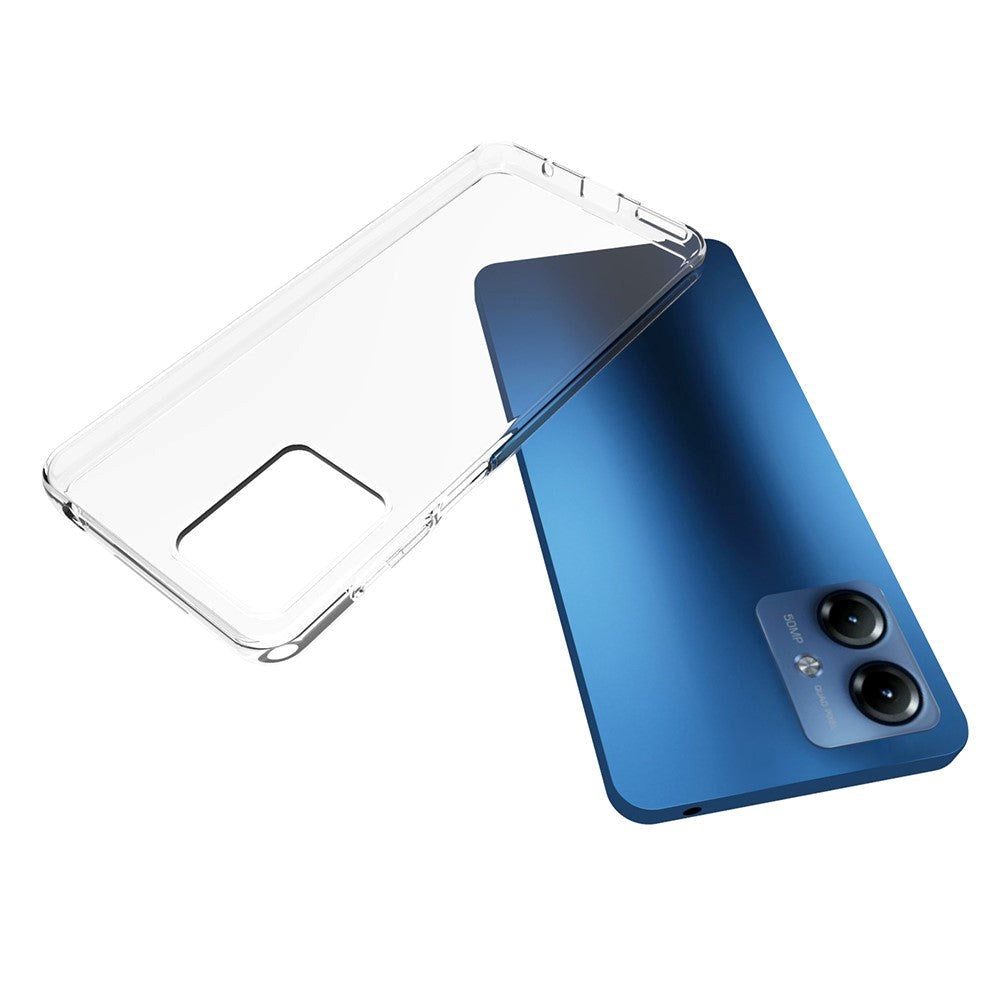 Motorola Moto G14 Fleksibelt Plastik Bagside Cover - Gennemsigtig