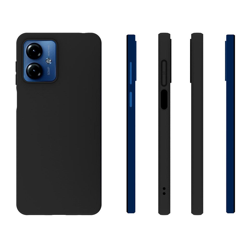 EIDERWOOD Motorola Moto G14 Mat Fleksibel Plastik Bagside Cover - Sort