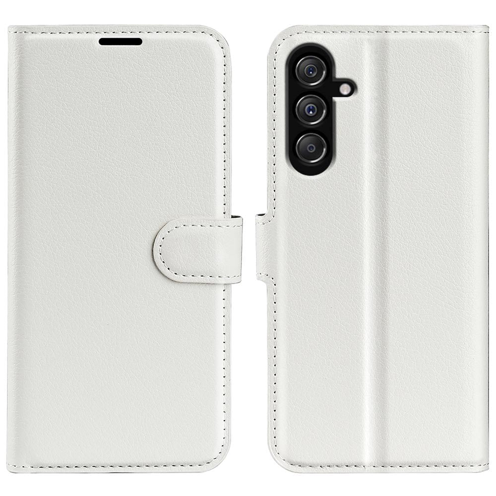 Samsung Galaxy M34 (5G) / F34 (5G) Litchi Læder Flip Cover m. Pung - Hvid