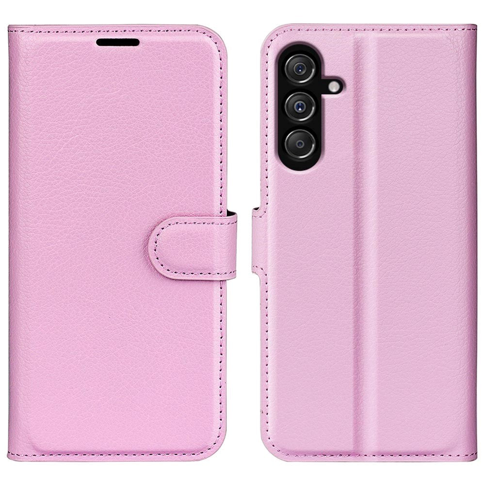 Samsung Galaxy M34 (5G) / F34 (5G) Litchi Læder Flip Cover m. Pung - Baby Lyserød