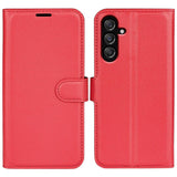 Samsung Galaxy M34 (5G) / F34 (5G) Litchi Læder Flip Cover m. Pung - Rød