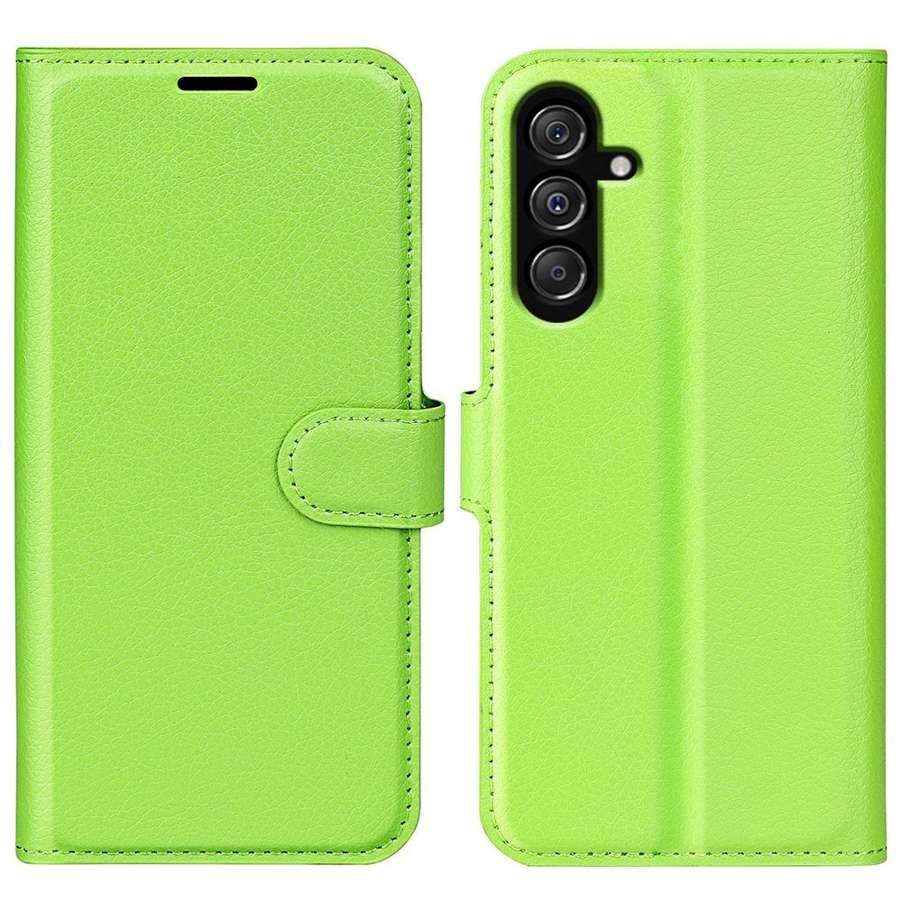 Samsung Galaxy M34 (5G) / F34 (5G) Litchi Læder Flip Cover m. Pung - Grøn