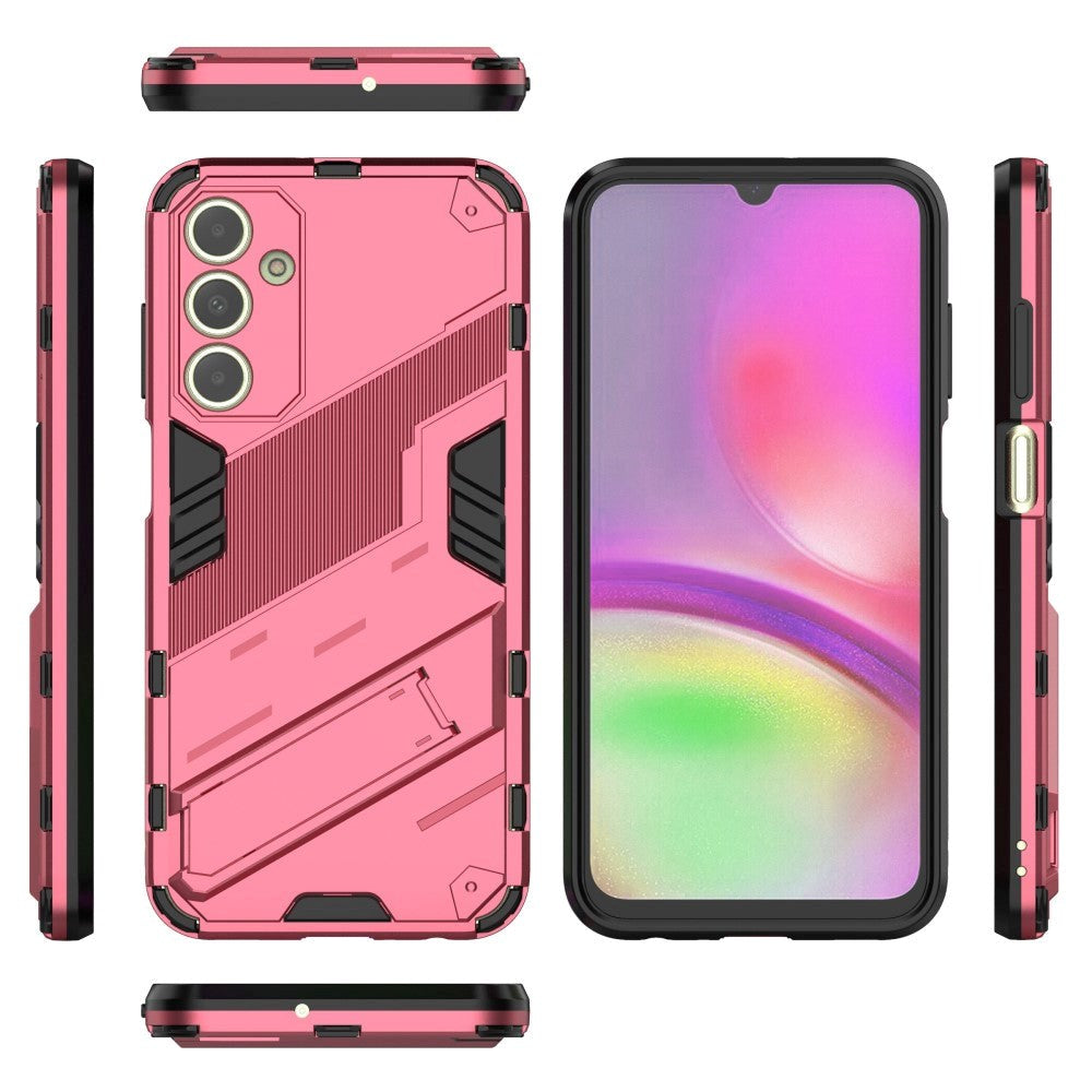 Samsung Galaxy A25 (5G) Hybrid Håndværker Bagside Cover m. Kickstand - Lyserød