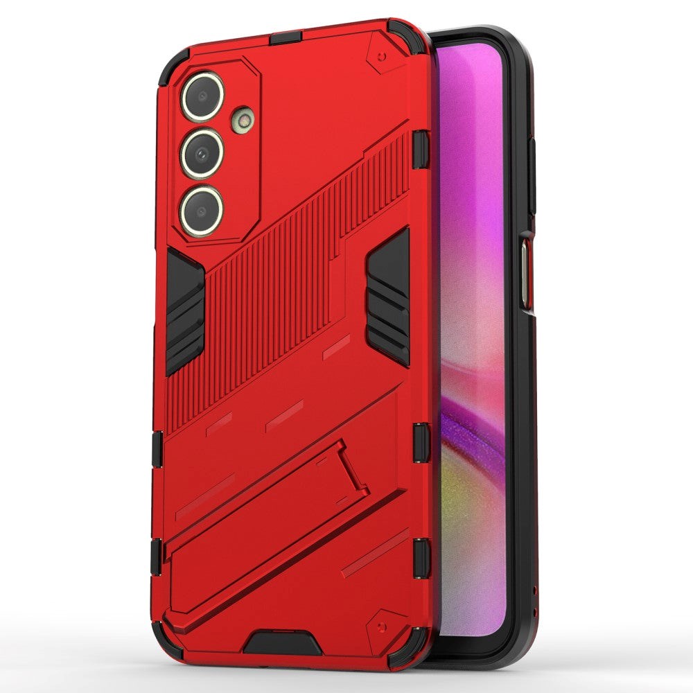 Samsung Galaxy A25 (5G) Hybrid Håndværker Bagside Cover m. Kickstand - Rød