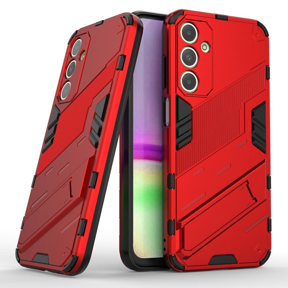 Samsung Galaxy A25 (5G) Hybrid Håndværker Bagside Cover m. Kickstand - Rød